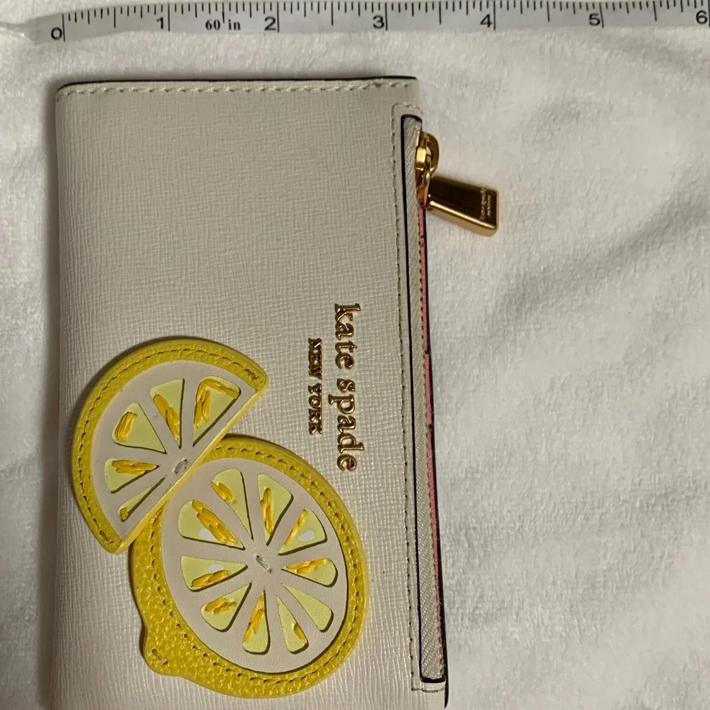 COPY - Kate Spade Lemon Drop Appliqué Small Slim Bifold Wallet